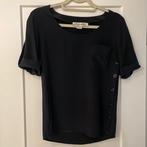 Hunter Dixon Black Silk Blouse